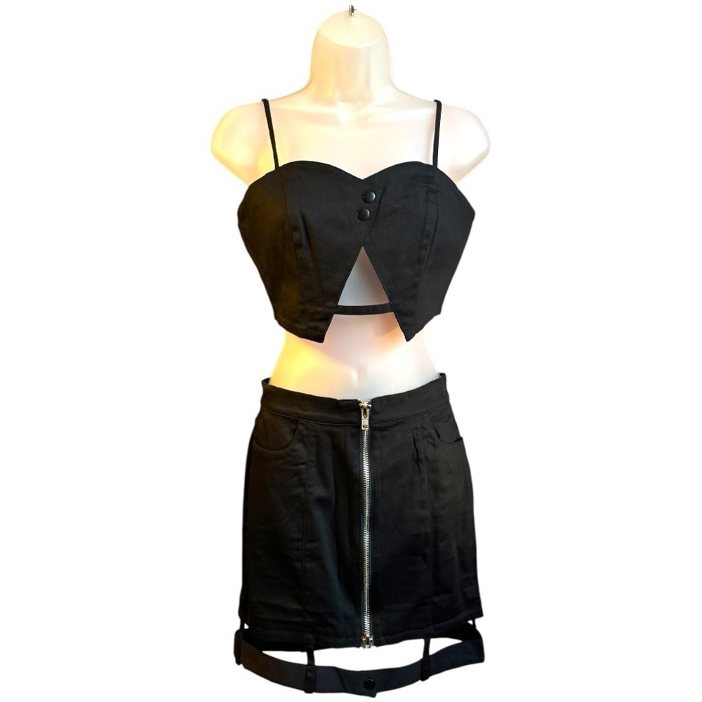 Alpha & Omega Decontructed Goth Skirt Set M